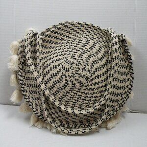 NWOT Echo tote bag carry all black white Large Tassels
